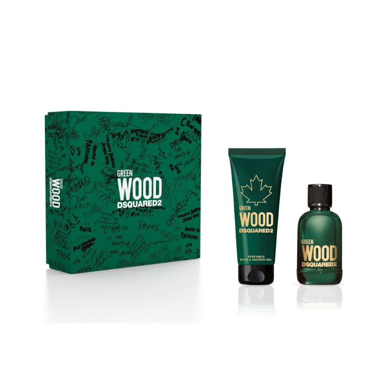 DsQuared2 Green Wood M Set - EDT 100 ml + sh/gel 150 ml /2019