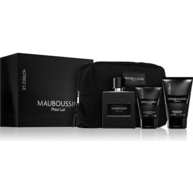 Mauboussin Pour Lui In Black M Set - EDP 100 ml + a/s balm 50 ml + sh/g 100 ml + pouch