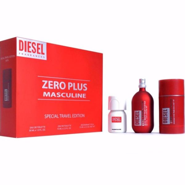 Diesel Zero Plus Masculine M Set / EDT 75ml / deostick 75ml /  Plus Plus EDT 30ml