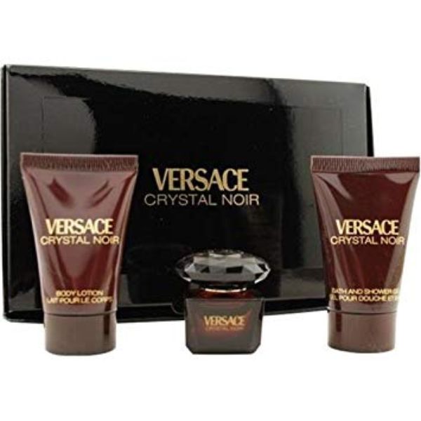 Versace Crystal Noir W mini Set - EDT 5 ml + body lotion 25 ml + shower gel 25 ml