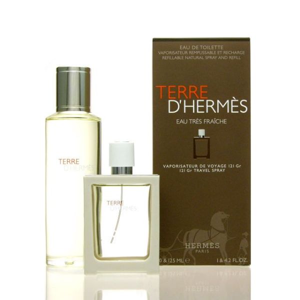 Hermes Terre d`Hermes Eau Tres Fraiche M Set - EDT 30 refillable spray + EDT 125 ml splash