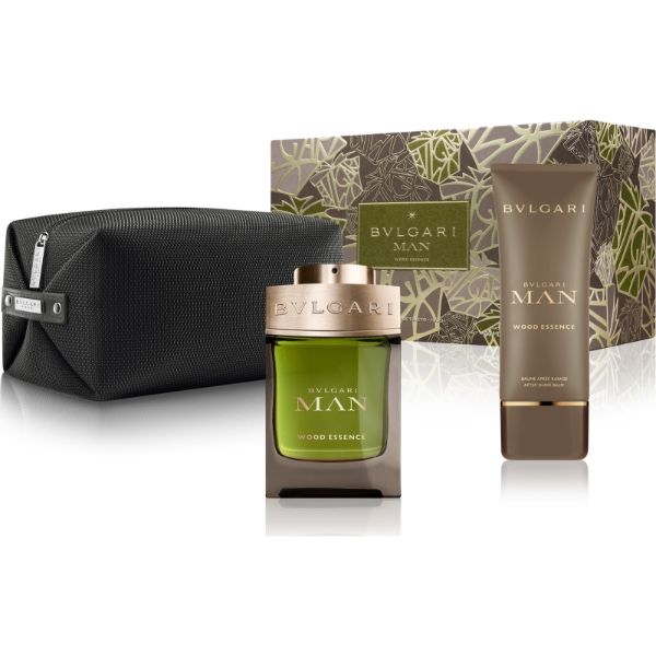 Bvlgari MAN Wood Essence M Set - EDP 100 ml + after shave balm 100 ml + pouch