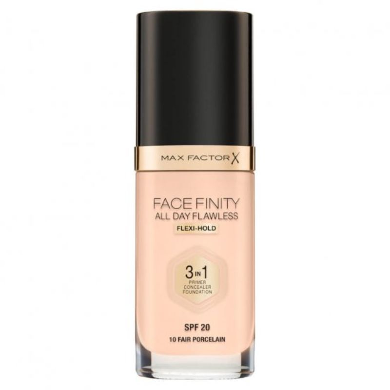 Max Factor All Day Flawless Facefinity 3 In 1 Long Lasting Makeup 10 Fair Porcelain 30ml