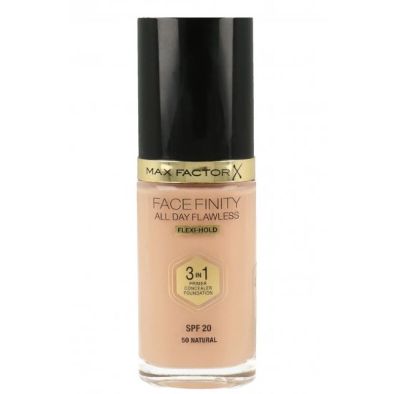 Max Factor All Day Flawless Facefinity 3 In 1 Long Lasting Makeup 50 Natural 30ml