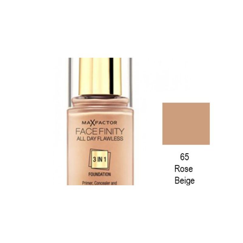Max Factor Facefinity 65 Rose Beige 3 In 1 Foundation 30ml