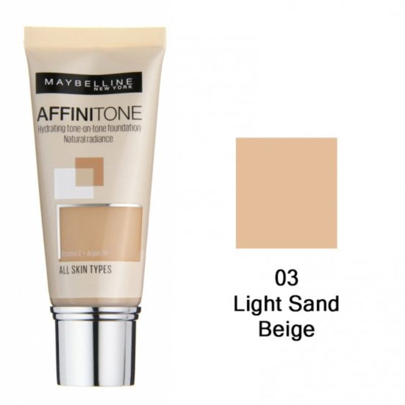 Maybelline Affinitone Hydrating Tone-On-Tone Foundation 03 Light Sand Beige 30ml