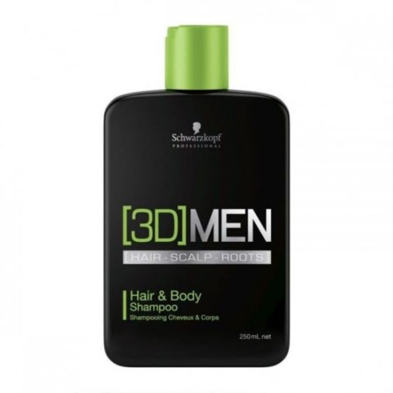 Schwarzkopf Professional 3d Men Hair And Body Shampoo 250ml