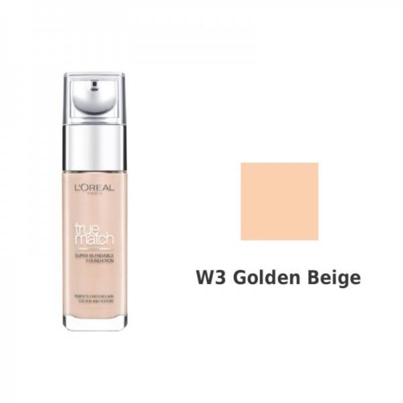 L`Oreal True Match Foundation W3 Golden Beige 30ml