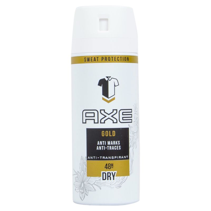 Axe Gold 48H Dry Protection Anti Marks Anti-Transpirant Spray 150Ml