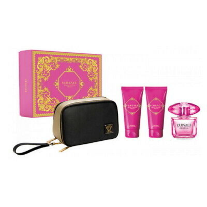 Versace Bright Crystal Absolu W Set - EdP 90 ml + b/lot 100 ml + sh/g 100 ml + pouch