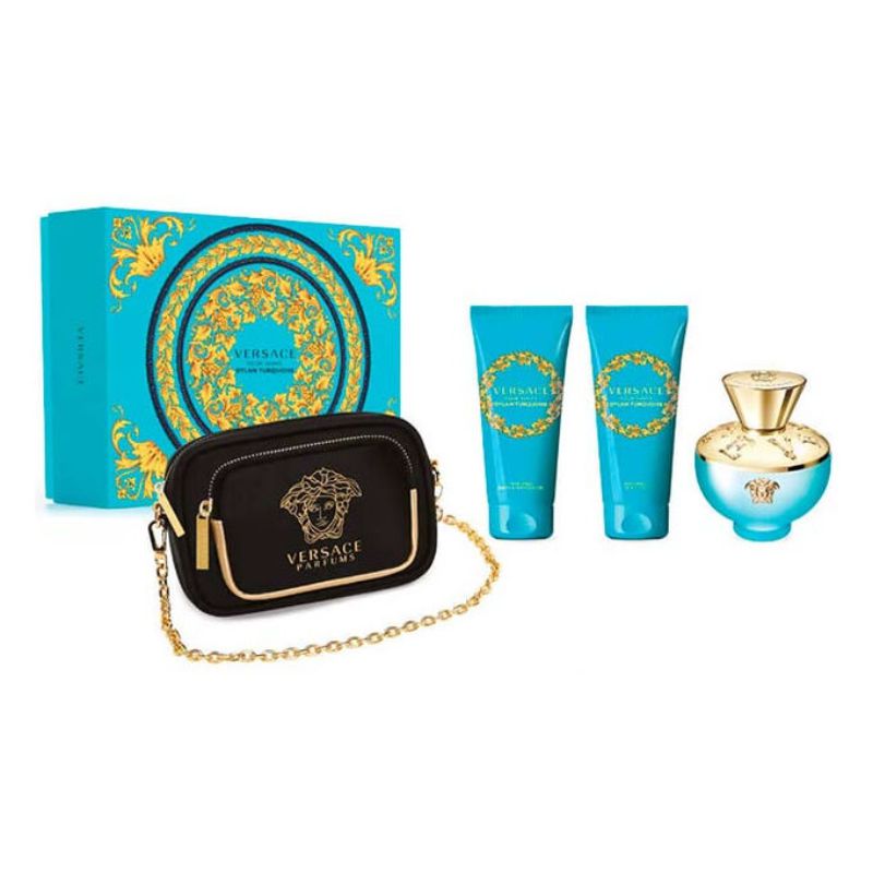 Versace Dylan Turquoise W Set - EDT 100 ml + b/gel 100 ml + sh/gel 100 ml + clutch