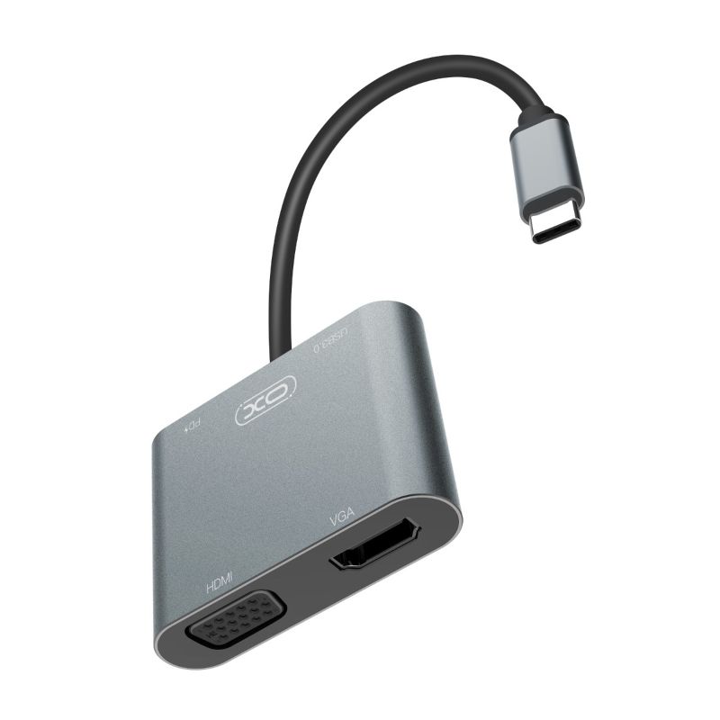XO HUB001 USB-C Αντάπτορας 4 σε1