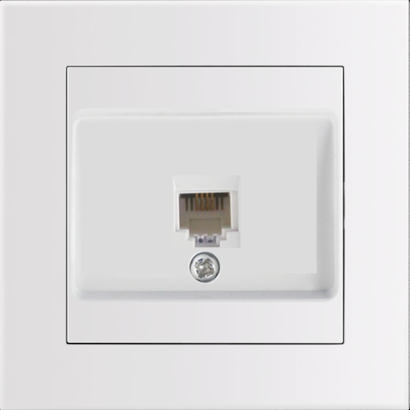 Entac Arnold Recessed wall LAN socket Cat5 White