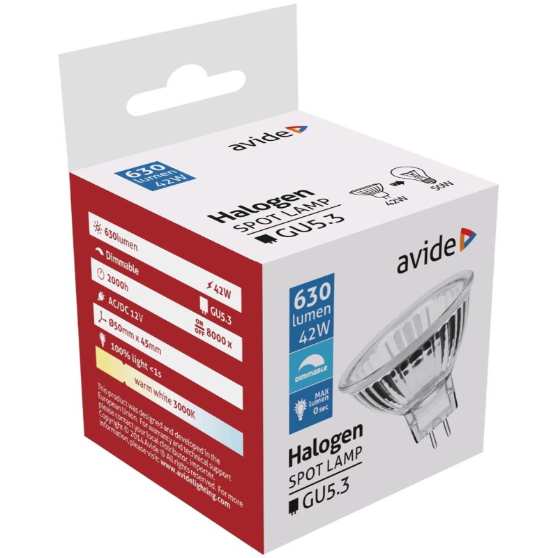 Avide ???????? ???? GU5.3 12V 42W 2000h
