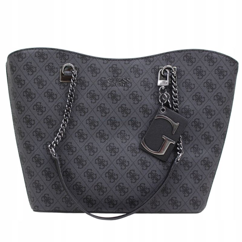 Guess Mika Synthetic Leather Bag Grey For Women