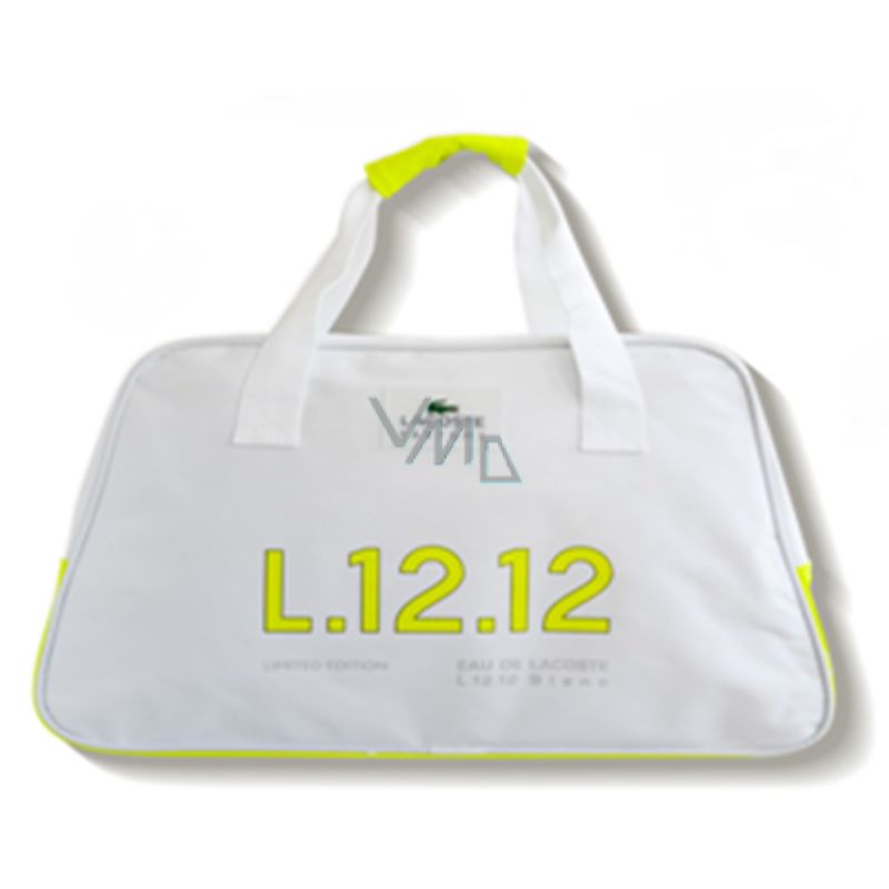 Lacoste Eau de Lacoste L.12.12 Blanc Polyester Bag Duffel Travel/Gym White For Women 48 x 18 x 30 cm
