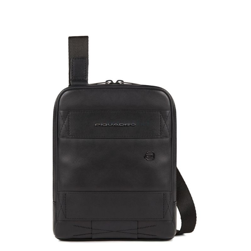 Piquadro Obidos Crossbody Bag Black 17 x 22 x 5.00 cm