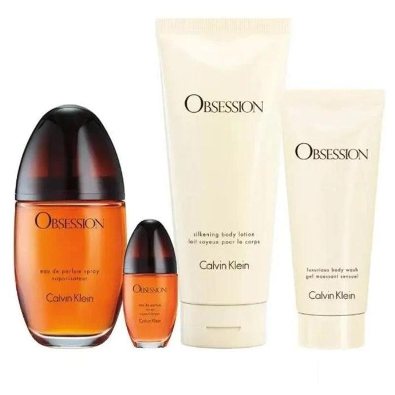 Calvin Klein Obsession W Set - EDP 100 ml + b/lot 200 ml + EDP 15 ml