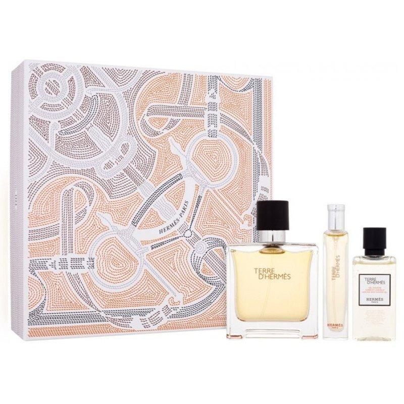 Hermes Terre d`Hermes Parfum M Set - Parfum 75 ml + Parfum 15 ml + sh/gel 40 ml