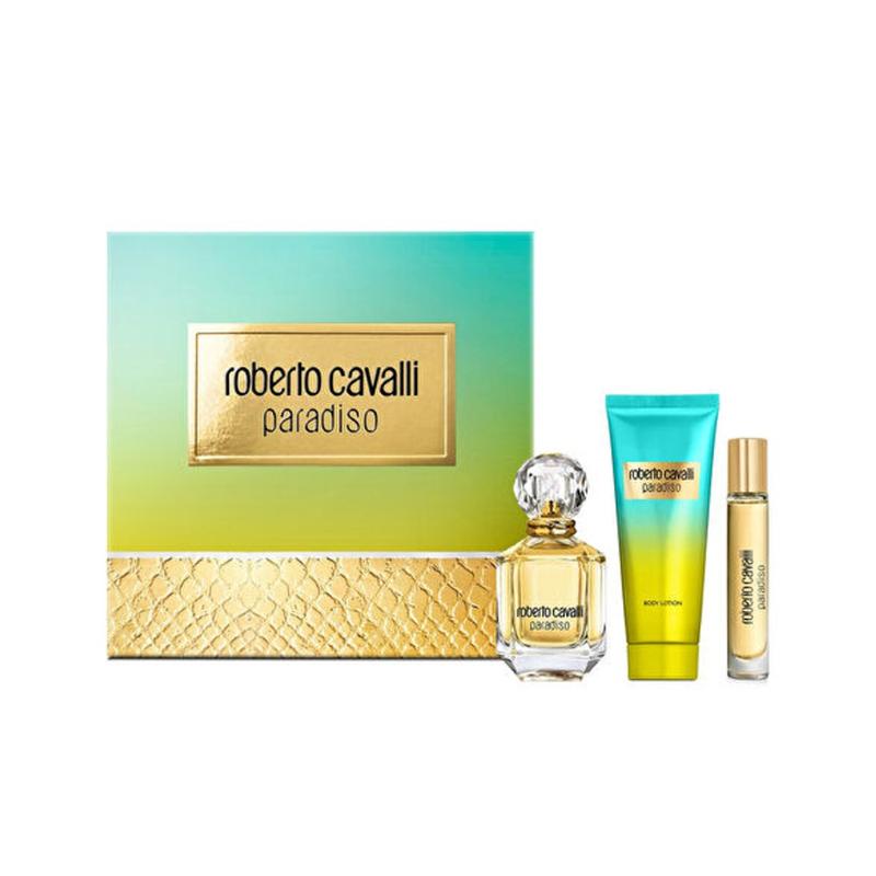 Roberto Cavalli Paradiso W Set - EDP 75 ml + b/lot 100 ml + EDP 15 ml