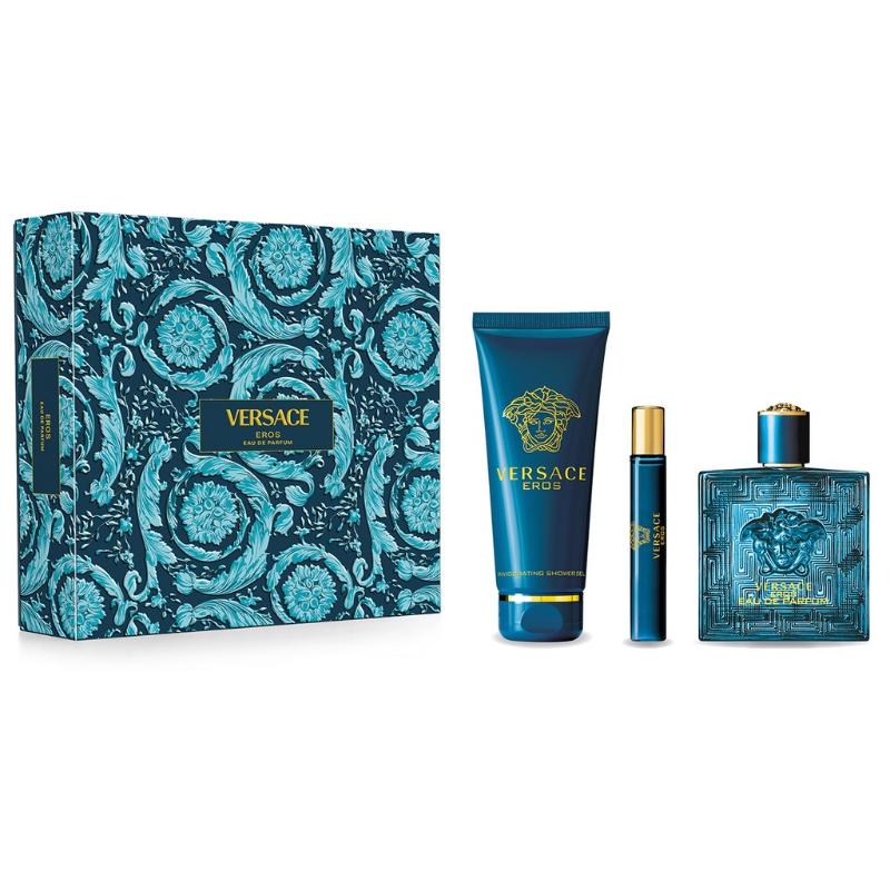 Versace Eros W Set - EDP 100 ml + b/lot 100 ml + sh/gel 100 ml + round case