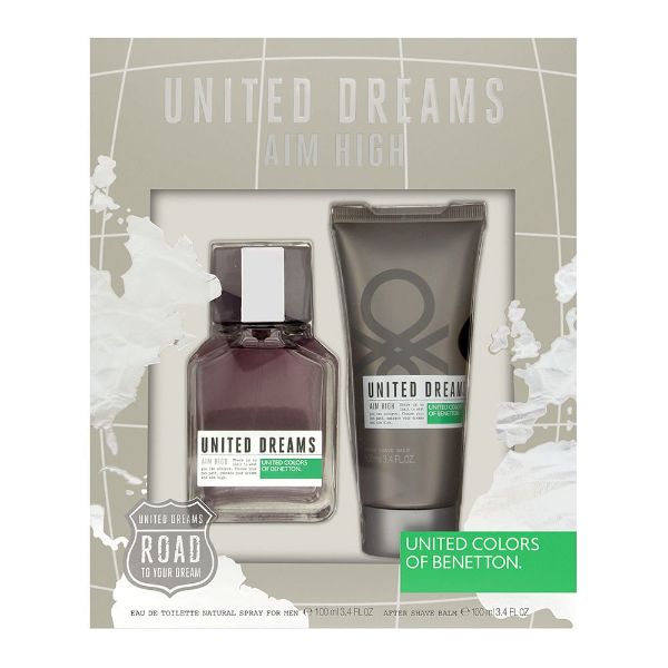Benetton United Dreams Aim High M Set / EDT 100ml / after shave balm 100ml
